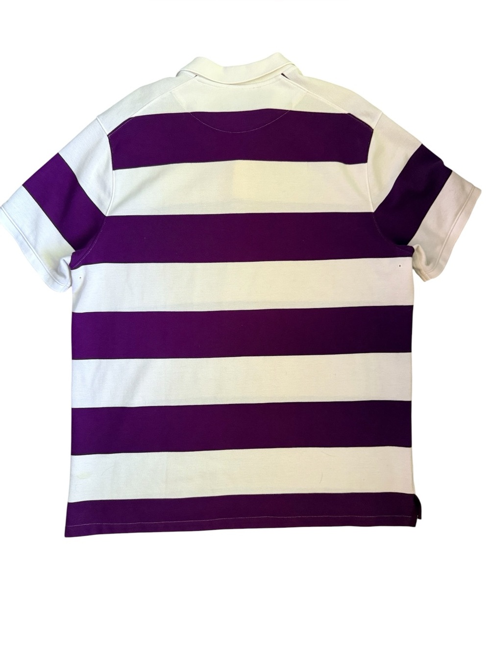 Nike White and Purple Horizontal Stripe Polo - Picture 2 of 4